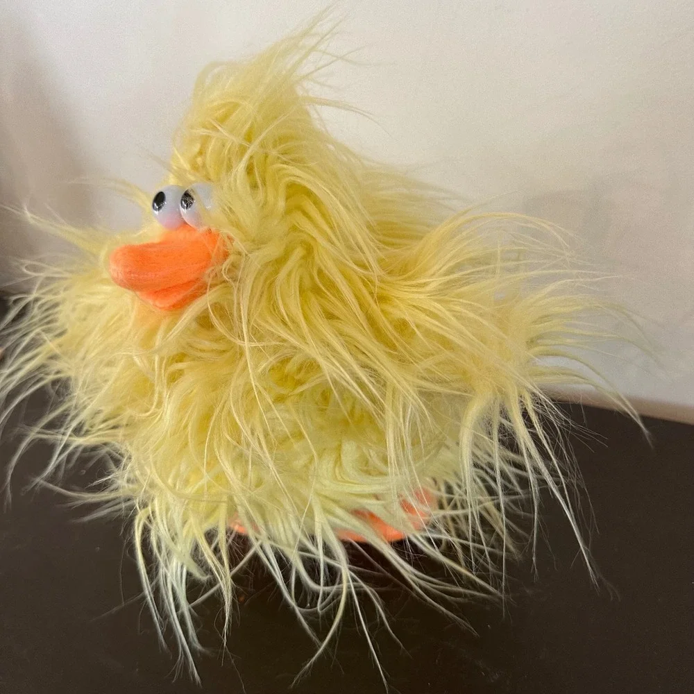 Dan Dee Collectors Choice Yellow Shaggy Chicken Dance Animated Bird Plush TESTED